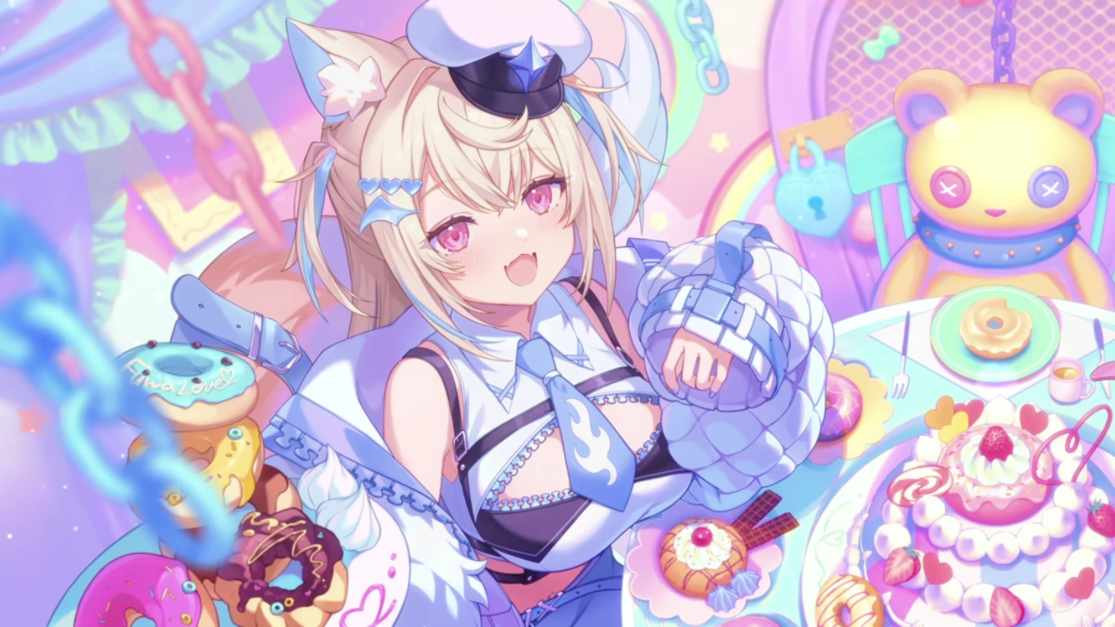 ぽわぽわドーナツパーティー♪ フワワ・アビスガードの衣装イラスト