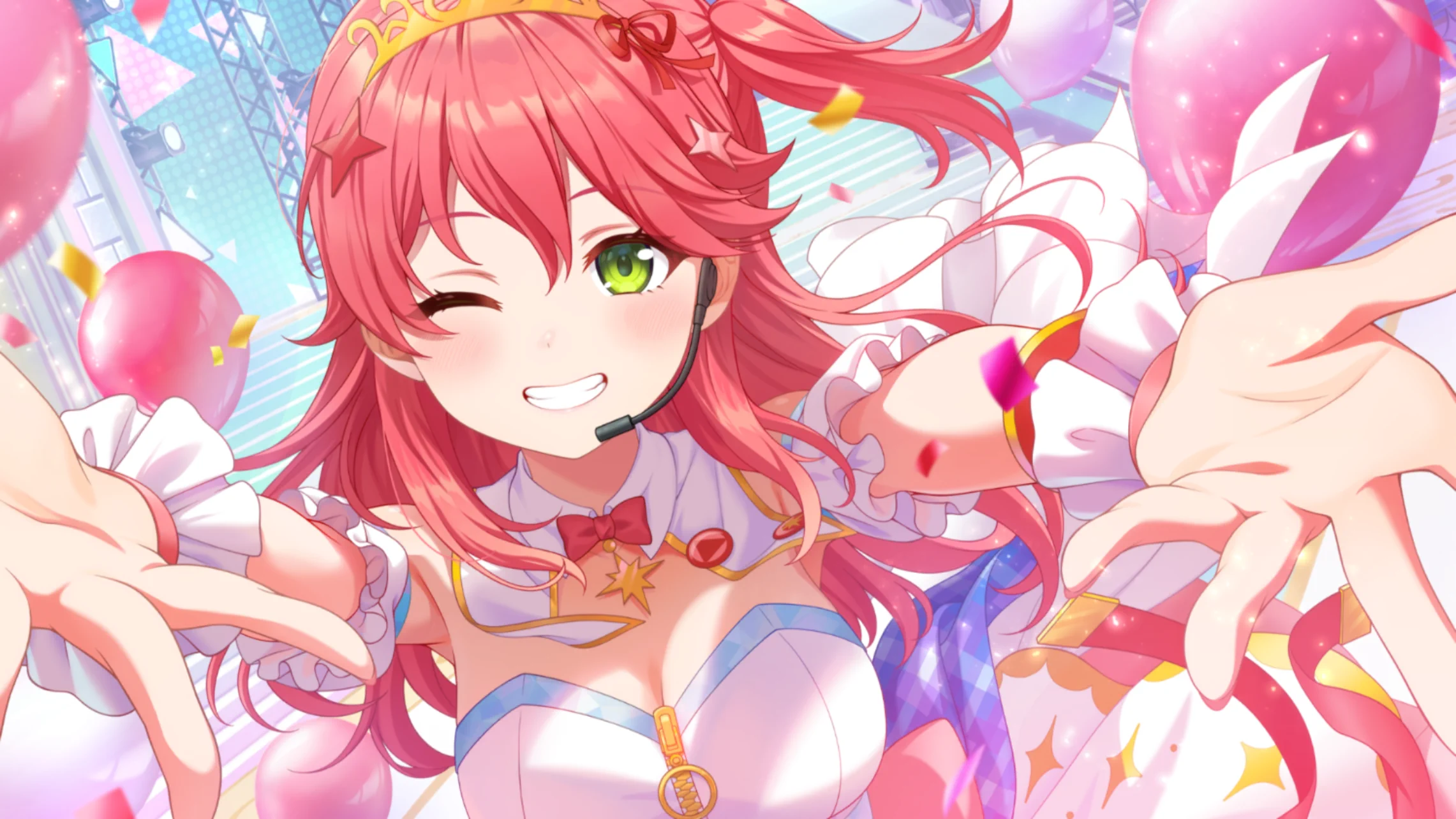 両手広げるCheerful show さくらみこの衣装イラスト