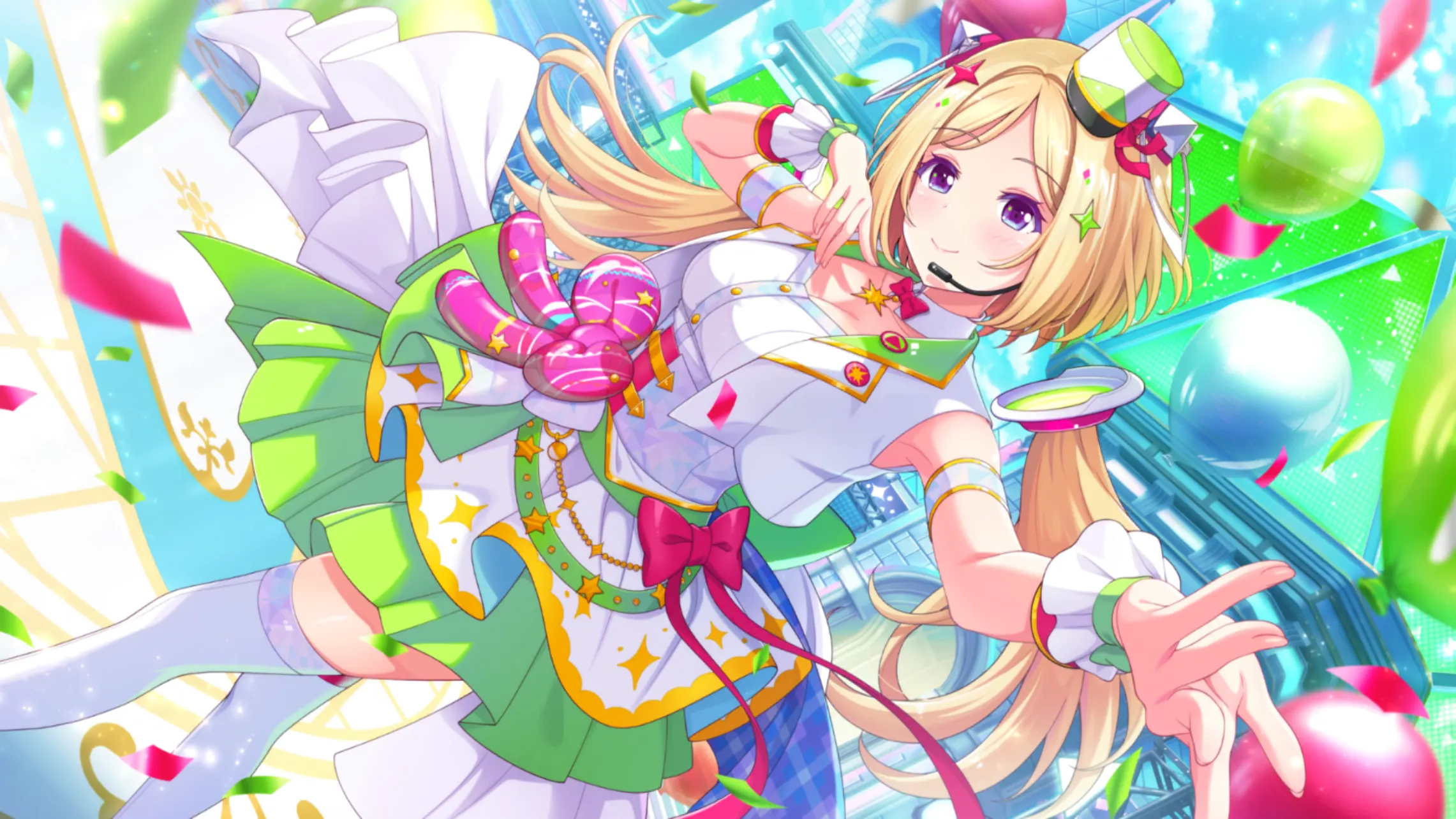 歌うcuriousハーフエルフ アキ・ローゼンタールの衣装イラスト