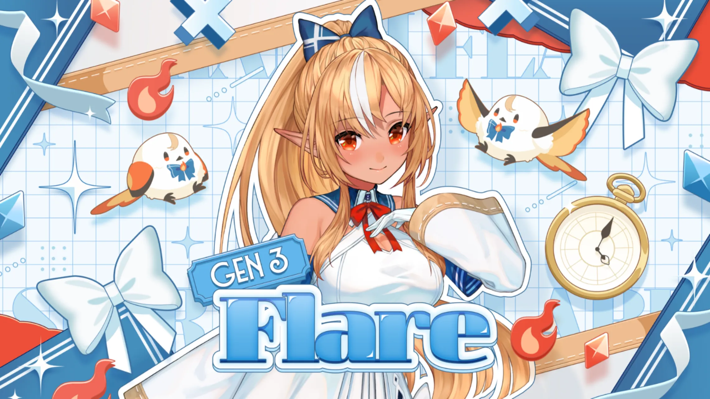 We are hololive! 不知火フレアの衣装イラスト