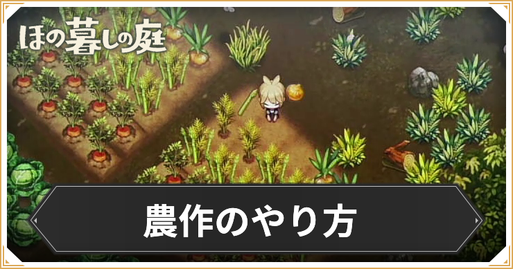 【ほの暮しの庭】農作のやり方