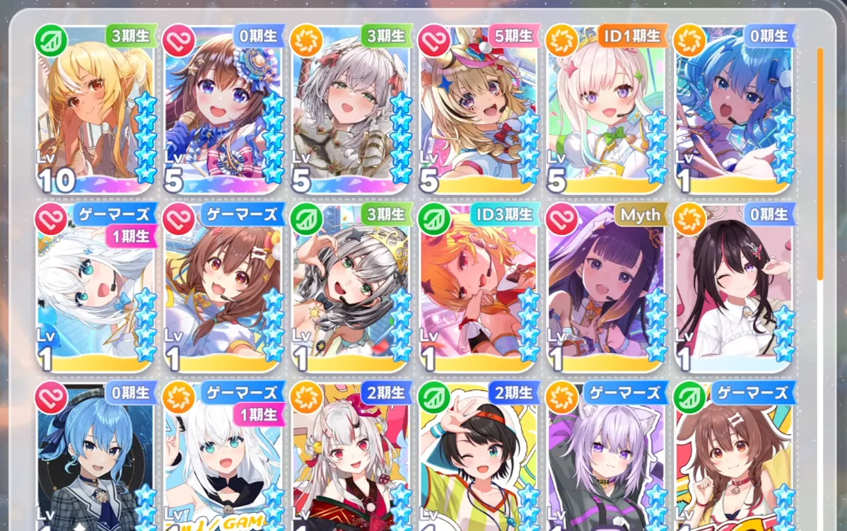 キャラ(ホロメン)の感想