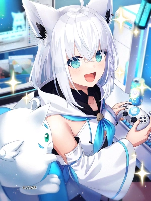 白猫_白上フブキ_覚醒絵