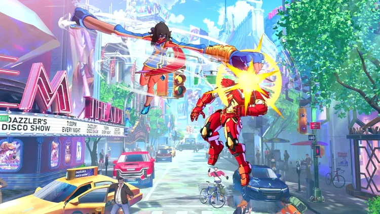 マーベル闘魂_ジャージーラリアットM(空中)