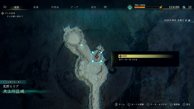 BoR_犬上川区域_強敵_腐蝕体クマ_マップ
