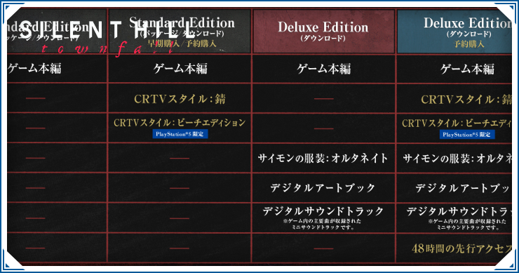 サイレントヒルタウンフォール_エディション_バナー