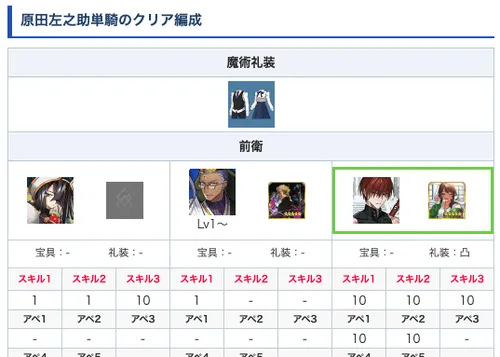 fgo_学園祭高難易度_簡単編成