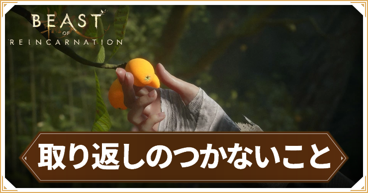 【ビーストオブリンカネーション】取り返しのつかないこと