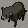 ほの暮しの庭_ウシ/黒