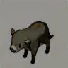 ほの暮しの庭_子ウシ/黒