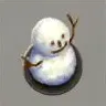 ほの暮しの庭_雪だるま