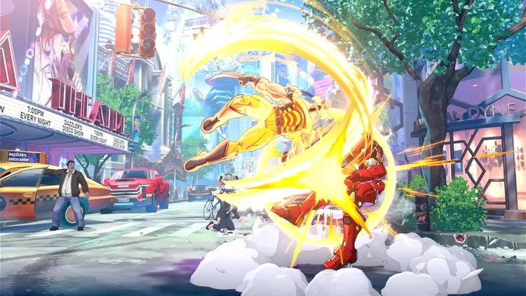 マーベル闘魂_イヴィセレイトH(空中)追加入力L / QS