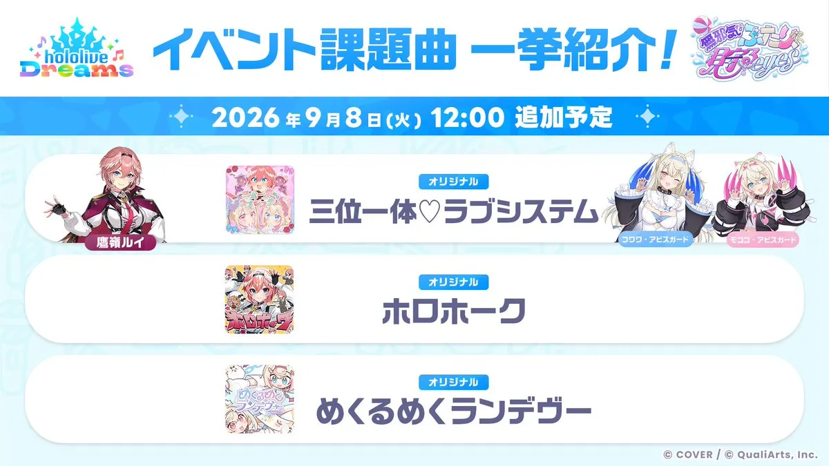 3曲の合計スコアを伸ばしてランキング報酬を狙う