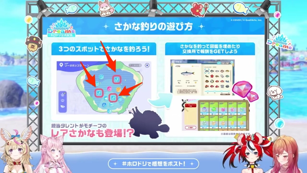 釣りスポットへ移動しよう