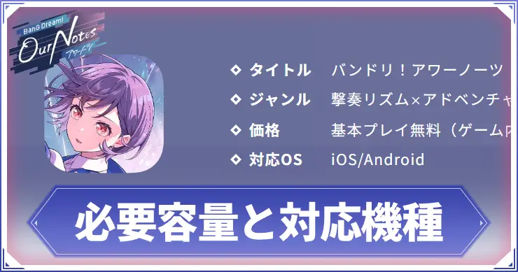必要容量と対応機種まとめ
