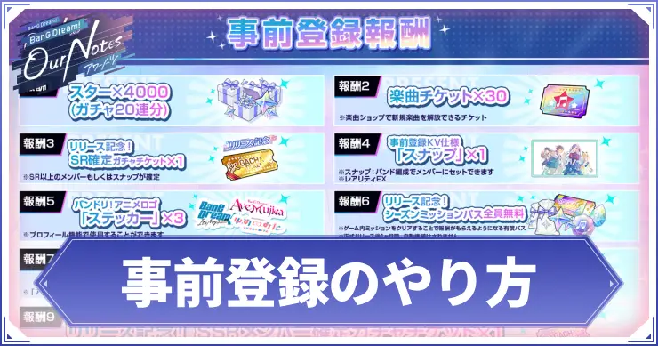事前登録のやり方と報酬まとめ