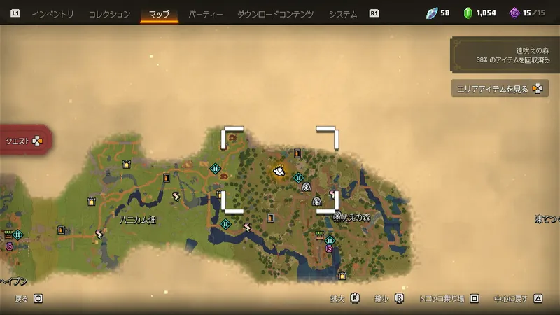復活のウィッチ_サブクエスト発生場所_マップ