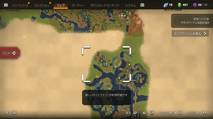 怪物リサイクル_サブクエスト発生場所_マップ