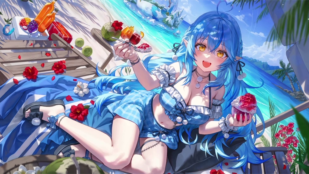 火照りを鎮める癒しの一口 雪花ラミィの衣装イラスト