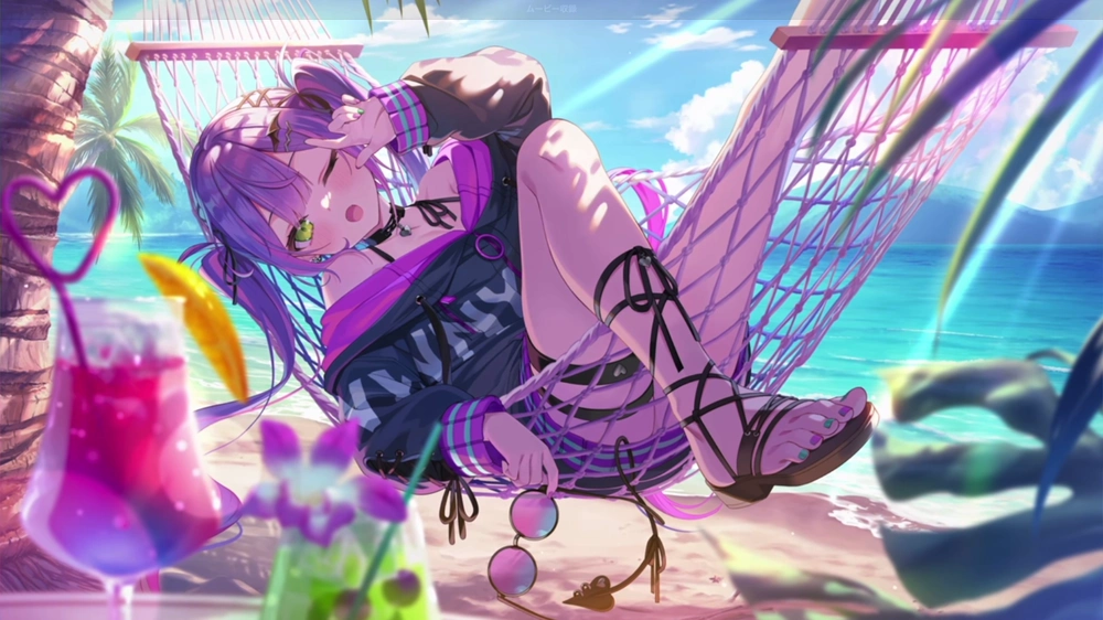 ゆらゆら過ごす木陰のバカンス 常闇トワの衣装イラスト