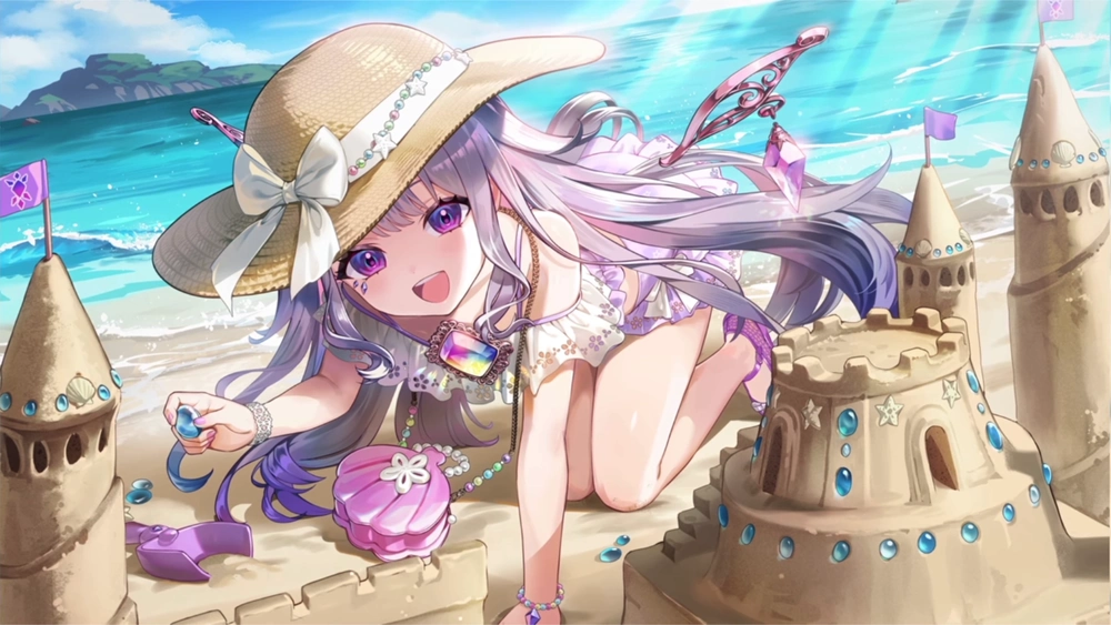 笑顔輝くSand castle 古石ビジューの衣装イラスト