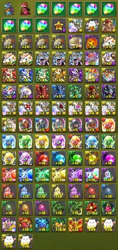 収穫品1リスト目報酬_パズドラ