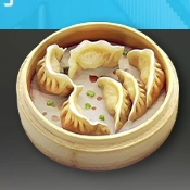 キノコの蒸し餃子