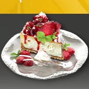 紅花のチーズケーキ