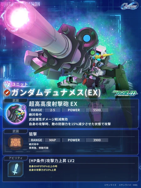 Gジェネ_ガンダムデュナメス_性能