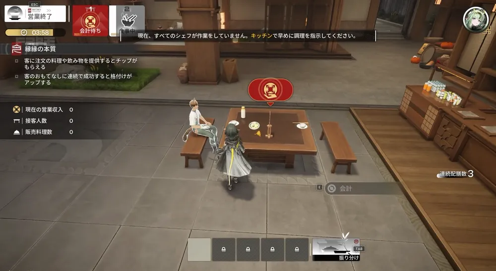 食事が終わったら会計しよう