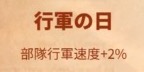 ライキン_新聞バフ_行軍の日_部隊行軍速度+2％